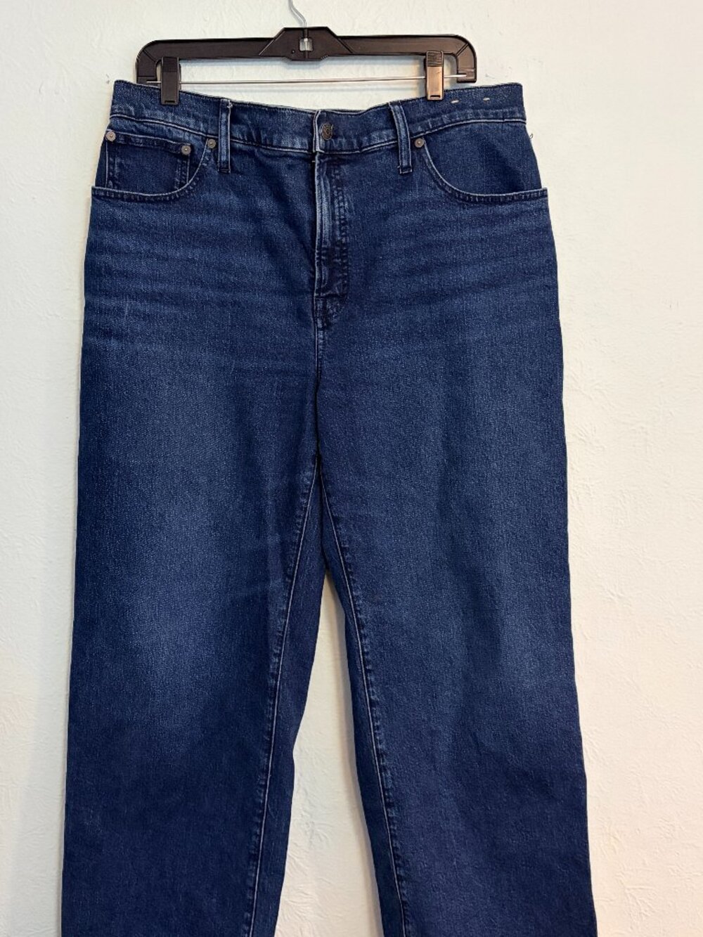 Madewell Women's Perfect Vintage Wide Leg Jeans Size 33 High Rise Dark Wash